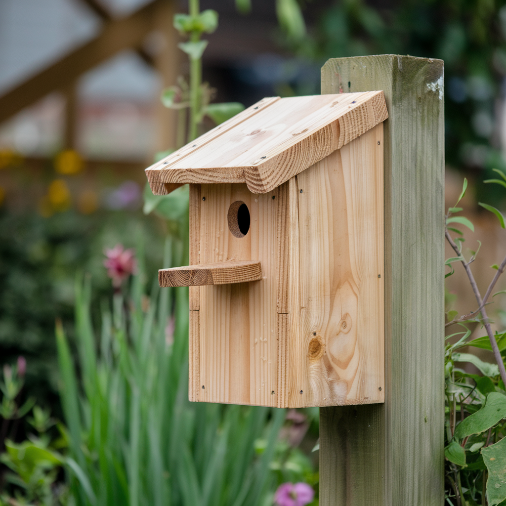 wooden bird house