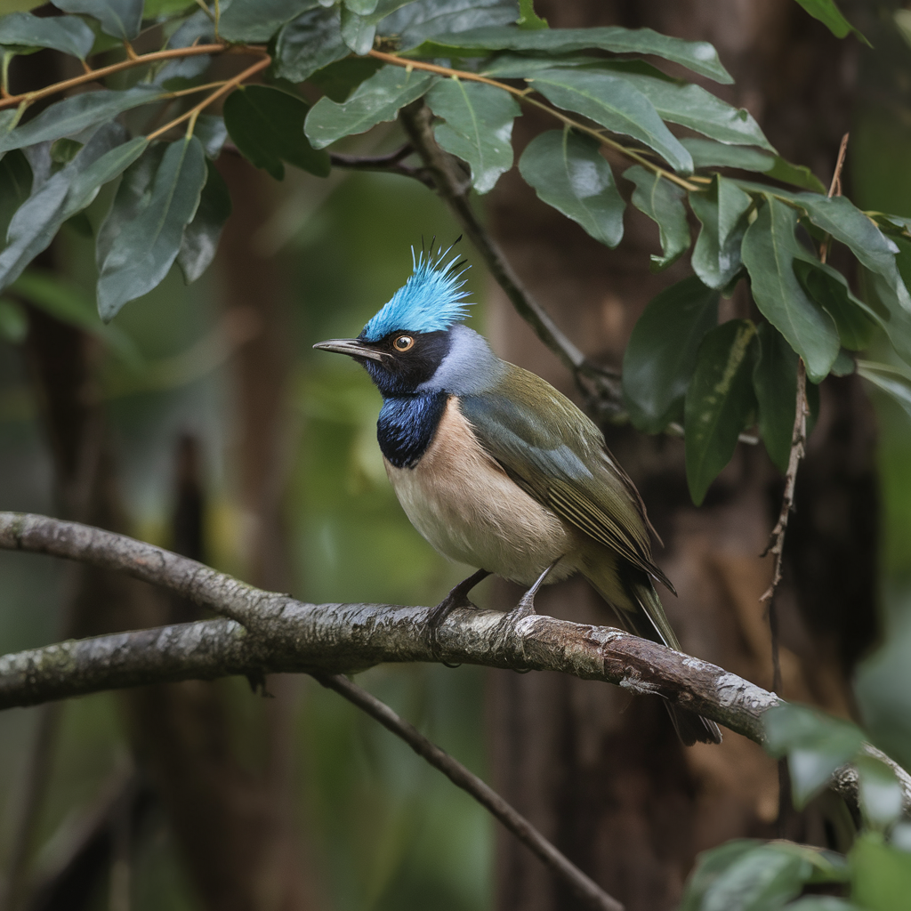 Crested Woodland Bird